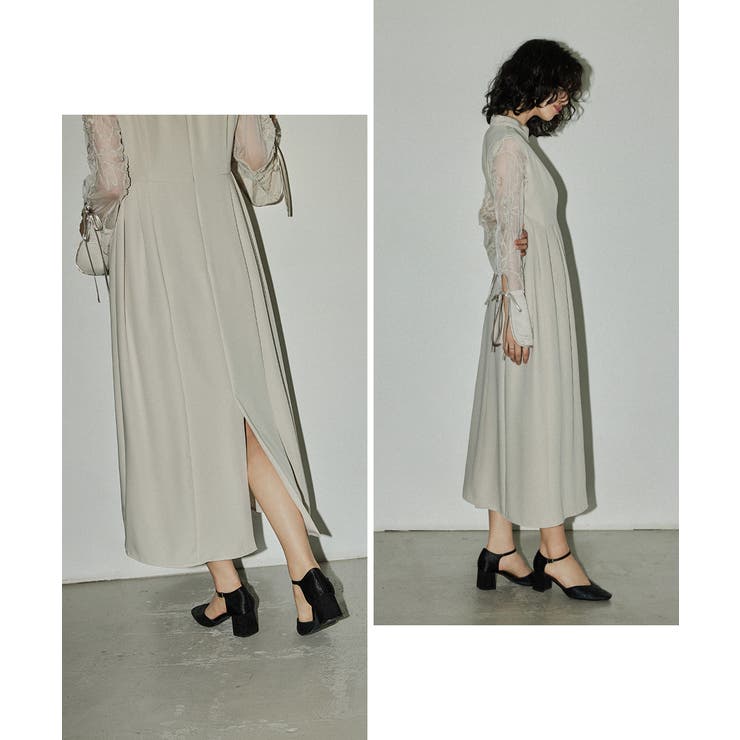 niana ニアナ フェザーフラワーコクーンドレス | Fashion Letter | 詳細画像5 