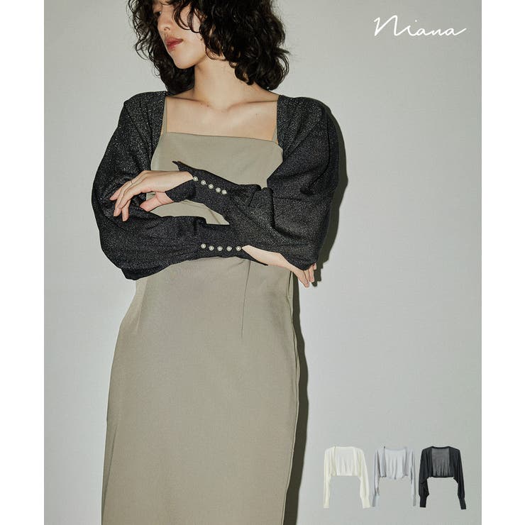 niana ニアナ ドルマンスリーブラメニットボレロ | Fashion Letter | 詳細画像1 