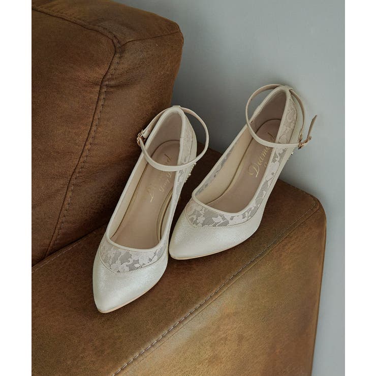 niana ニアナ アンクルベルトシアーレースサテンパンプス | Fashion Letter | 詳細画像6 