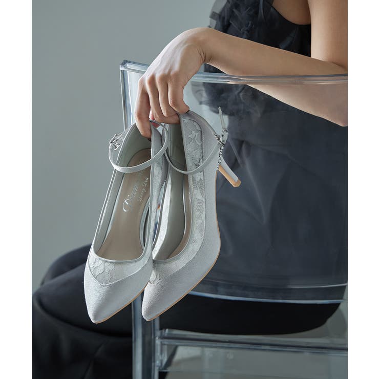 niana ニアナ アンクルベルトシアーレースサテンパンプス | Fashion Letter | 詳細画像7 