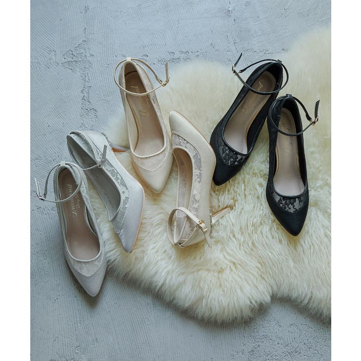 niana ニアナ アンクルベルトシアーレースサテンパンプス | Fashion Letter | 詳細画像16 