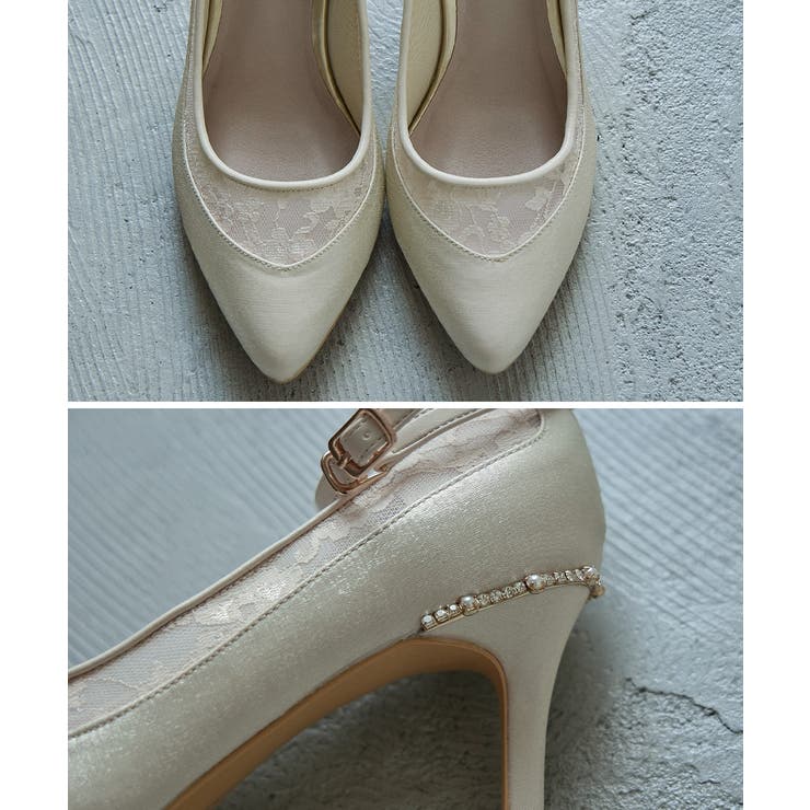 niana ニアナ アンクルベルトシアーレースサテンパンプス | Fashion Letter | 詳細画像17 