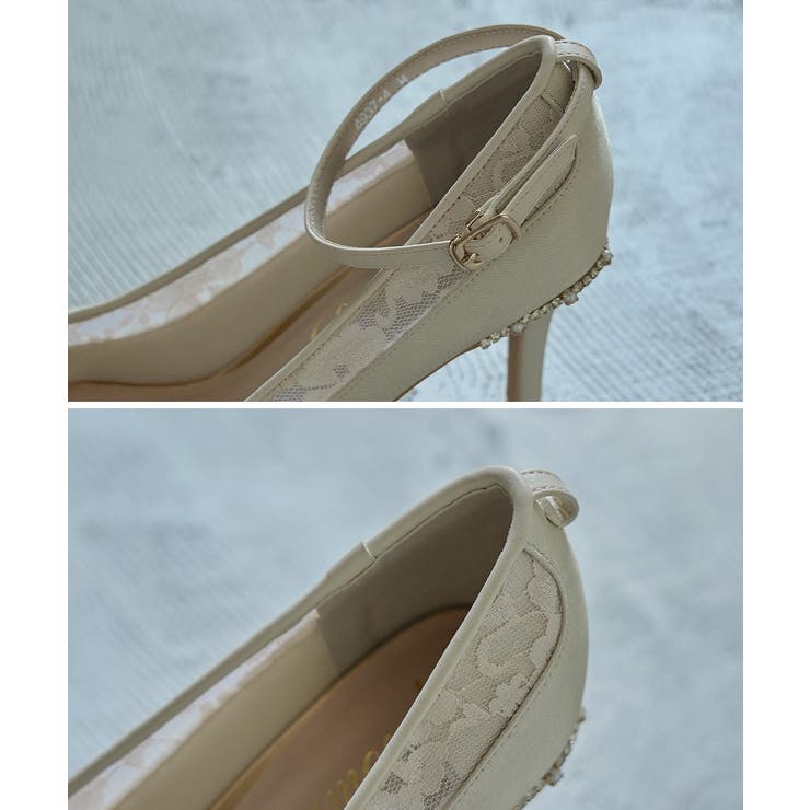 niana ニアナ アンクルベルトシアーレースサテンパンプス | Fashion Letter | 詳細画像18 