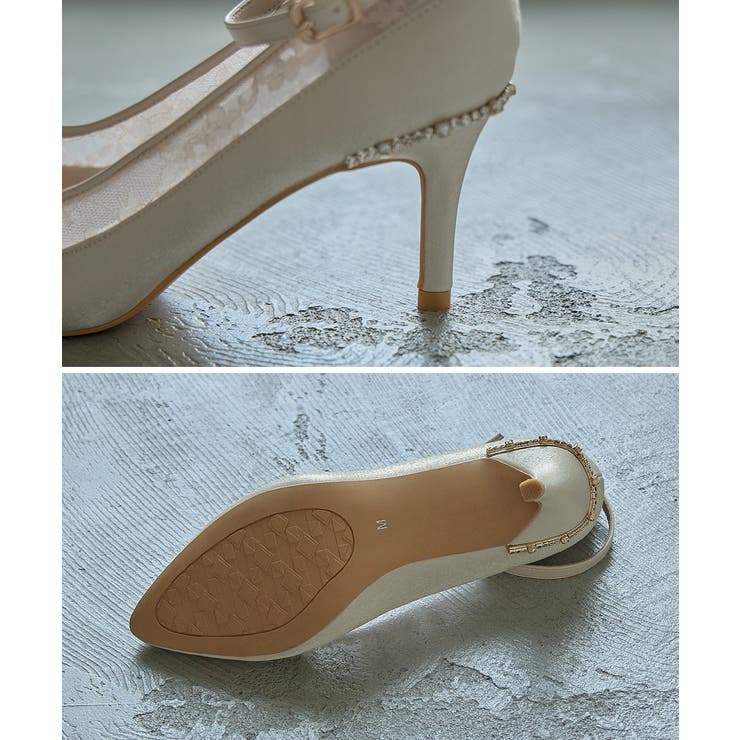 niana ニアナ アンクルベルトシアーレースサテンパンプス | Fashion Letter | 詳細画像19 