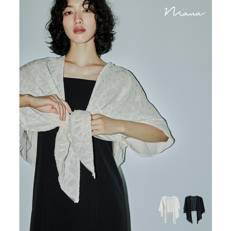 niana ニアナ チュールジャガードショール | Fashion Letter | 詳細画像1 