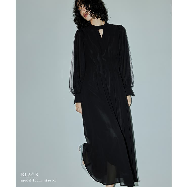 niana ニアナ Vネックシアースリーブドレス | Fashion Letter | 詳細画像6 