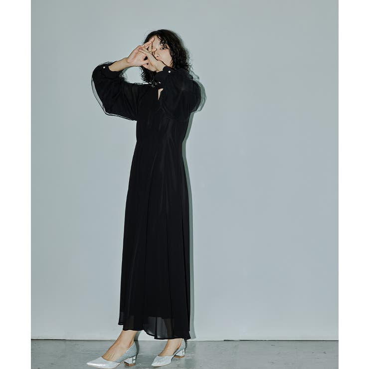 niana ニアナ Vネックシアースリーブドレス[品番：FT000009809