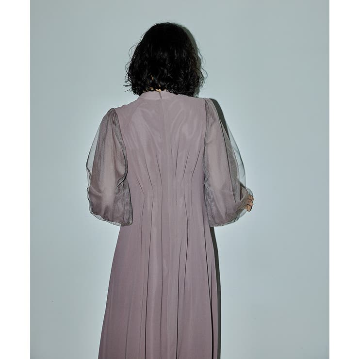 niana ニアナ Vネックシアースリーブドレス | Fashion Letter | 詳細画像17 