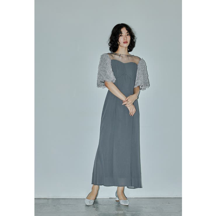 niana デザインスリーブシャギードレス 結婚式 デザインスリーブシャギードレス 結婚式 二次会 成人式 同窓会