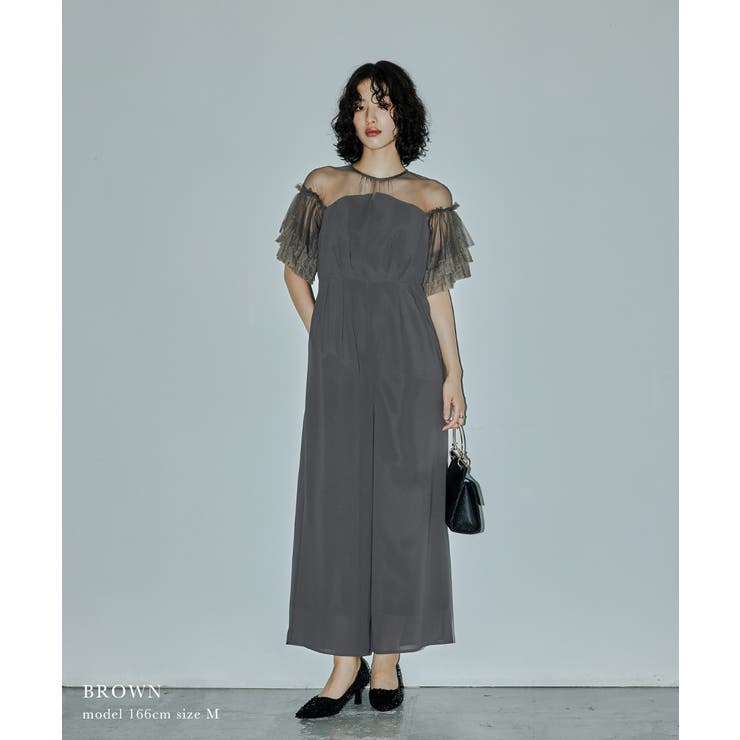 niana ニアナ チュールフリルレイヤードスリーブパンツドレス | Fashion Letter | 詳細画像10 