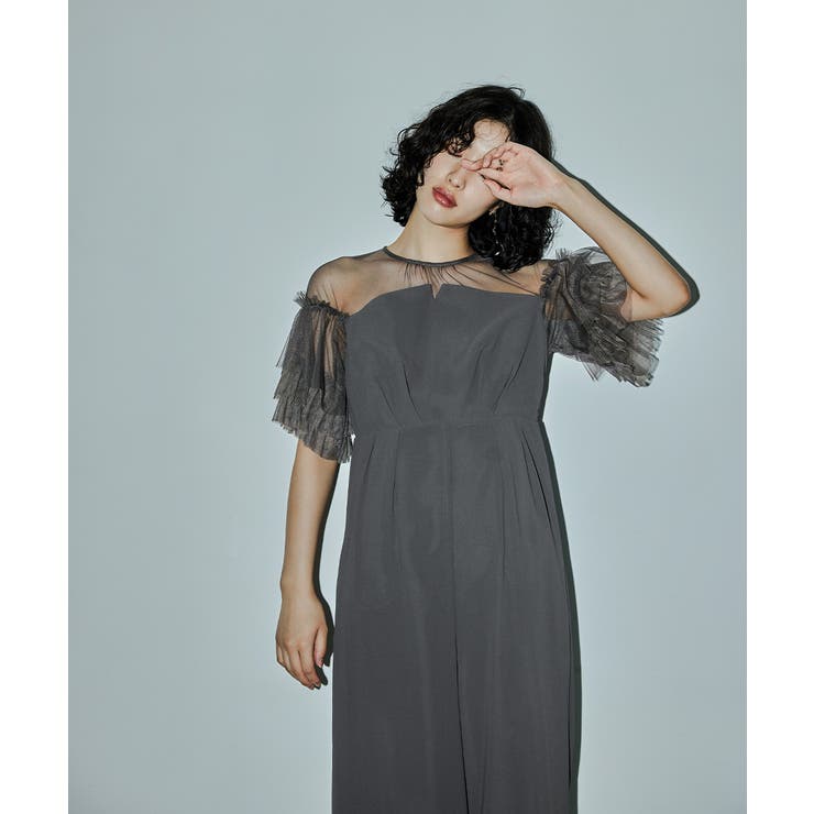 niana ニアナ チュールフリルレイヤードスリーブパンツドレス | Fashion Letter | 詳細画像11 