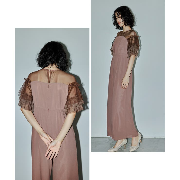 niana ニアナ チュールフリルレイヤードスリーブパンツドレス | Fashion Letter | 詳細画像16 