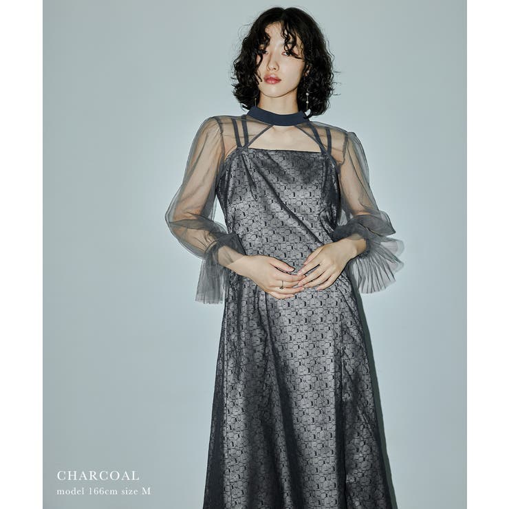 niana ニアナ チュールボレロ幾何学レースドレス | Fashion Letter | 詳細画像2 