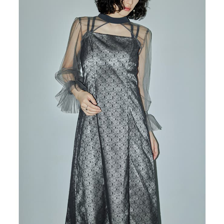 niana ニアナ チュールボレロ幾何学レースドレス | Fashion Letter | 詳細画像5 
