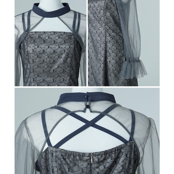 niana ニアナ チュールボレロ幾何学レースドレス | Fashion Letter | 詳細画像17 