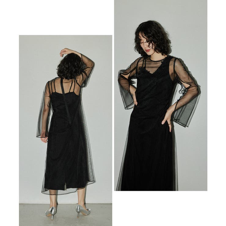 niana ニアナ チュールレイヤードレースデザインドレス[品番