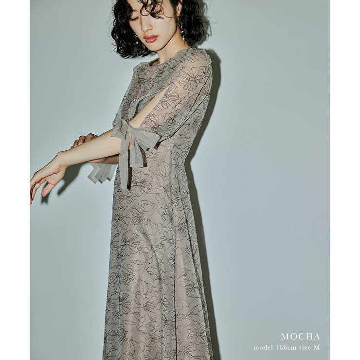 niana ニアナ リボンディテールエンブロイダリードレス | Fashion Letter | 詳細画像7 