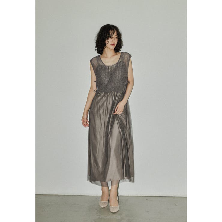 ブラウン | niana ニアナ チュールレイヤードドレス | Fashion Letter