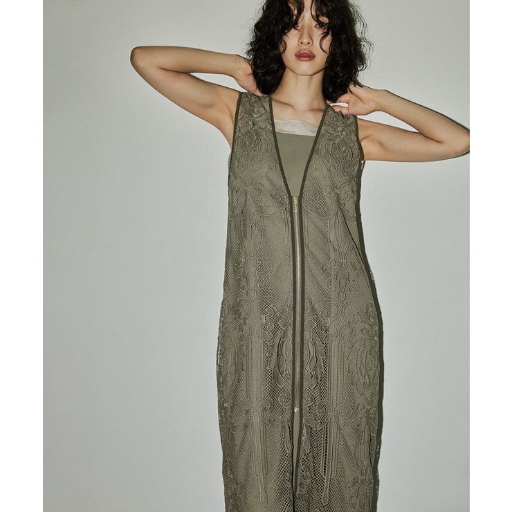 【値下げ中】niana ケミカルレースジッパードレス niana ドレス ケミカルレースジッパードレス パーティードレス