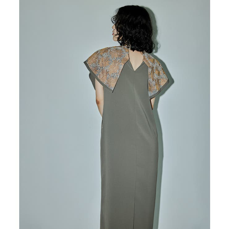 niana ニアナ リーフ刺繍ケープデザインドレス | Fashion Letter | 詳細画像6 