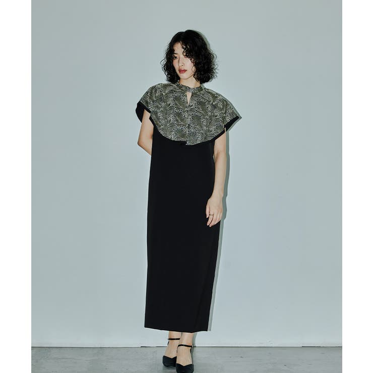 niana ニアナ リーフ刺繍ケープデザインドレス | Fashion Letter | 詳細画像14 