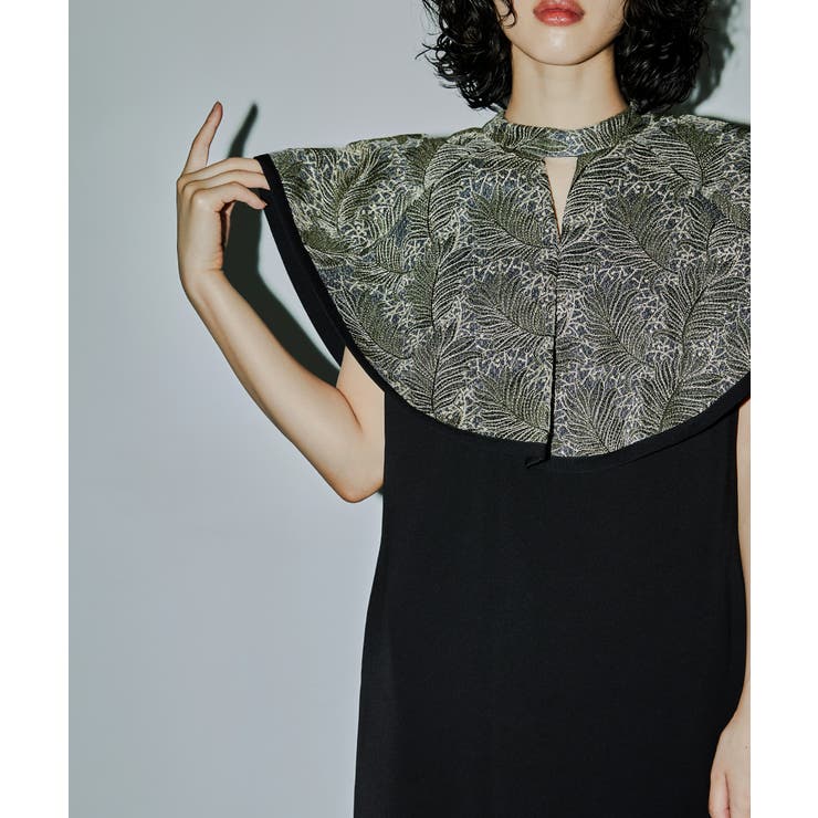 niana ニアナ リーフ刺繍ケープデザインドレス | Fashion Letter | 詳細画像16 