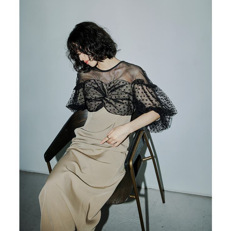 niana ニアナ フロッキードットワンピース[品番：FT000009789