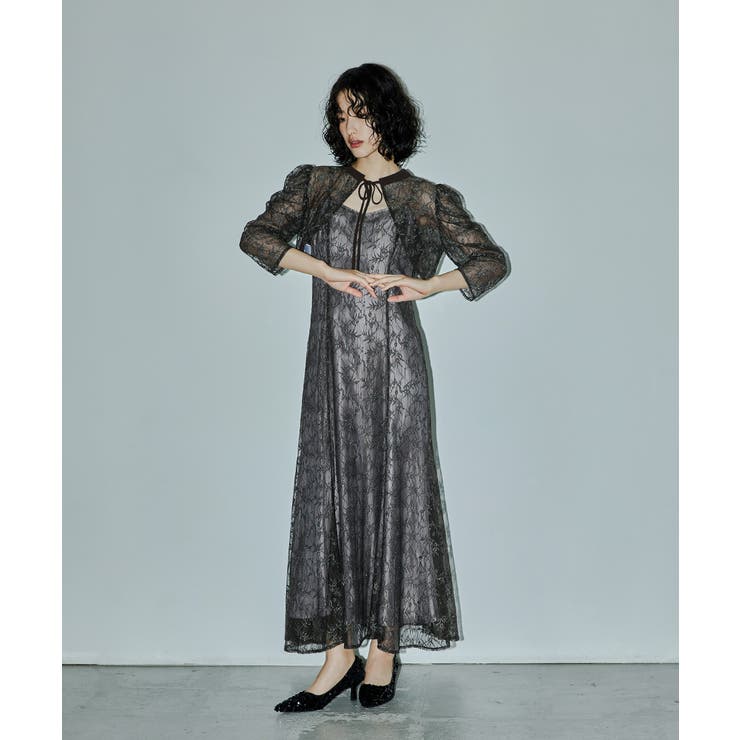 niana ニアナ ラメレースボレロセットワンピース | Fashion Letter | 詳細画像3 