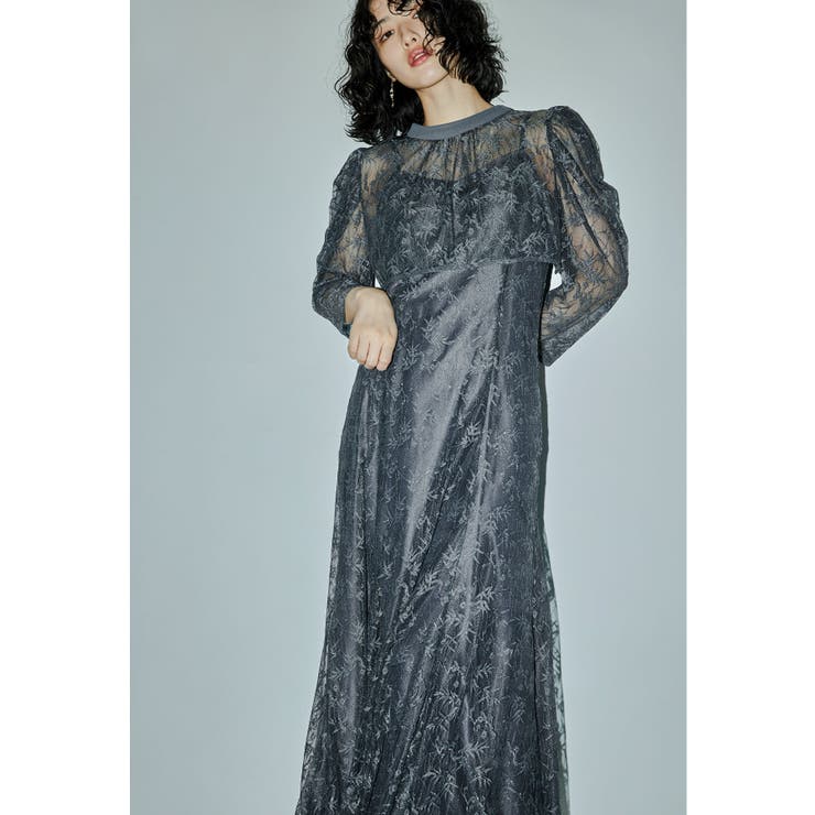 カーキ | niana ニアナ ラメレースボレロセットワンピース | Fashion Letter