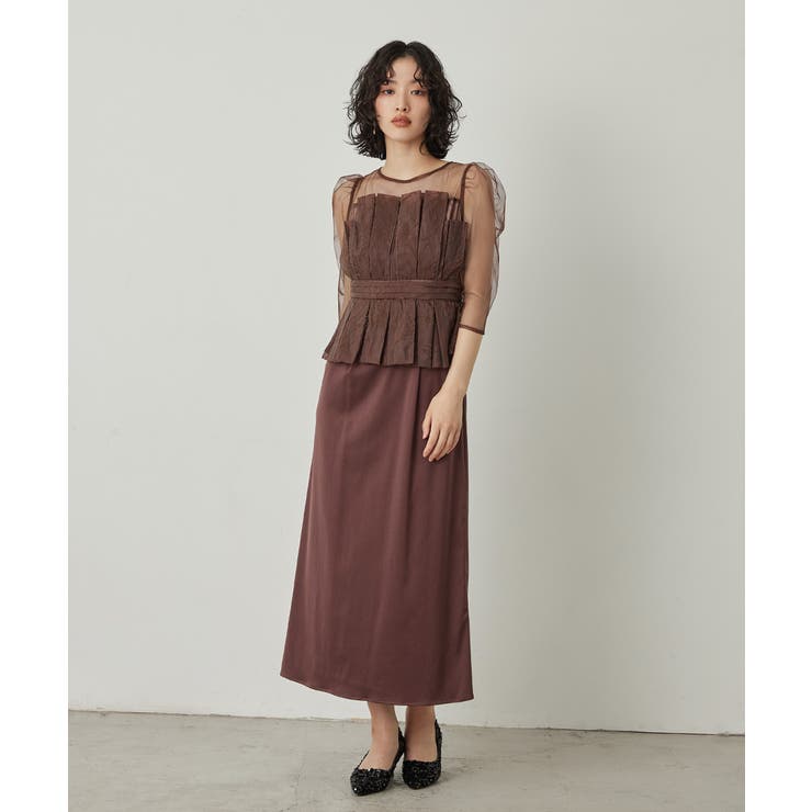 niana フラリッシュペンシルドレス オケージョンドレス ワンピース フラリッシュペンシルドレス 結婚式 二次会 成人式 同窓会