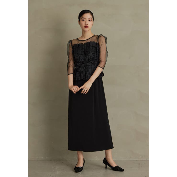 niana フラリッシュペンシルドレス オケージョンドレス ワンピース フラリッシュペンシルドレス 結婚式 二次会 成人式 同窓会