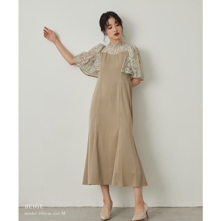 niana ニアナ ラメレース切り替えマーメイドドレス | Fashion Letter | 詳細画像2 