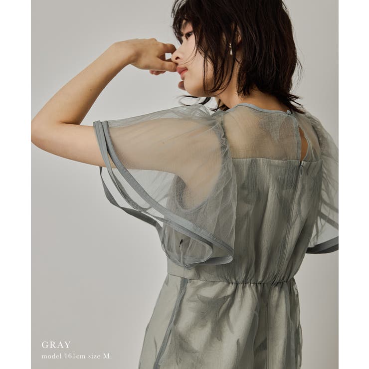 niana ニアナ サーキュラースリーブフラワードレス[品番 niana ニアナ サーキュラースリーブフラワードレス[品番