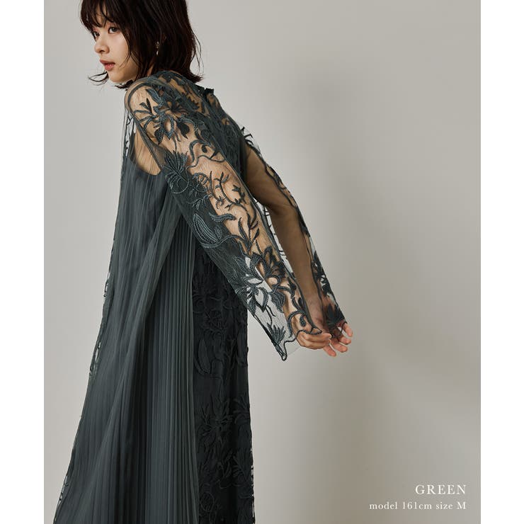 niana エスニックサイドプリーツドレス　オケージョンドレス niana ニアナ エスニックサイドプリーツドレス[品番：FT000009963