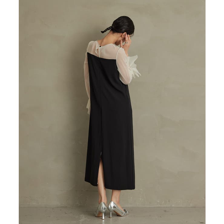 niana ニアナ ケミカルレース変形ベルスリーブIラインドレス