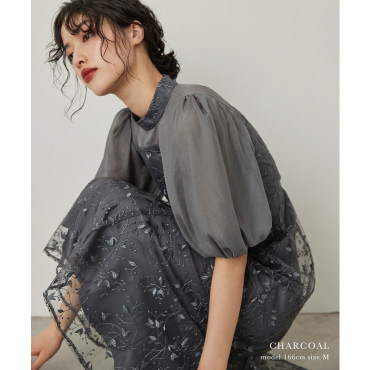 niana ニアナ オーガンジースリーブドレス | Fashion Letter | 詳細画像2 