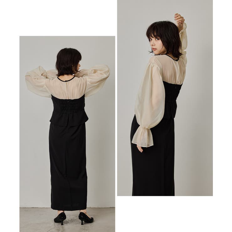 niana ニアナ ドレープビスチェドレス | Fashion Letter | 詳細画像4 