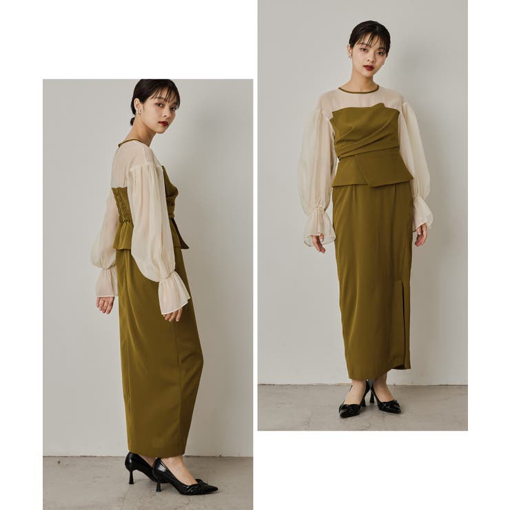 niana ニアナ ドレープビスチェドレス | Fashion Letter | 詳細画像8 