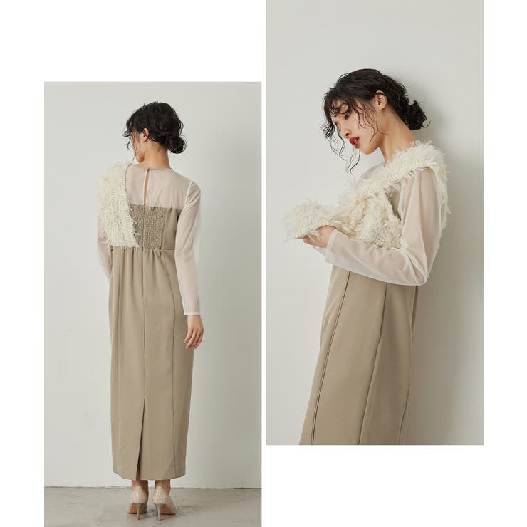 niana ニアナ フリンジグリッターノットドレス[品番