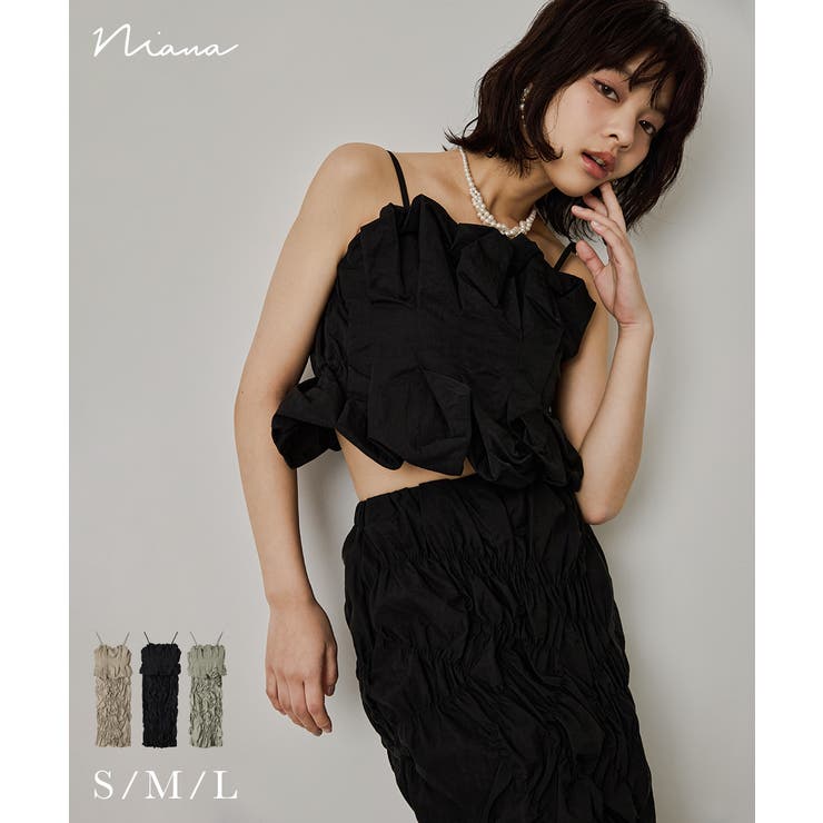 niana ニアナ ランダムシャーリングセットアップドレス | Fashion Letter | 詳細画像1 