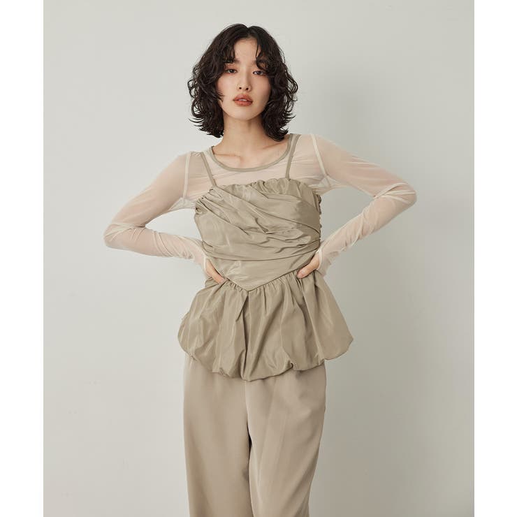 niana ニアナ シャーリングギャザーセットアップドレス | Fashion Letter | 詳細画像4 