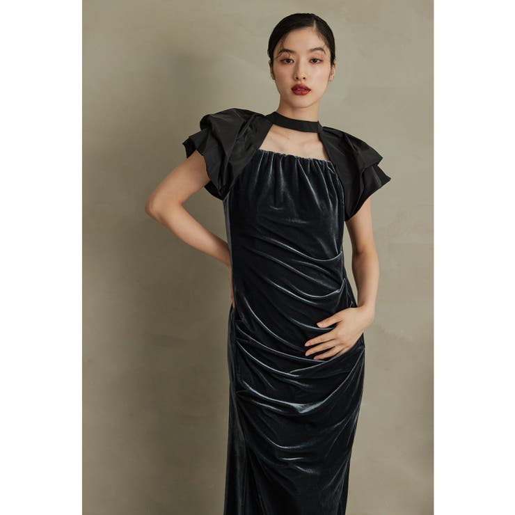 niana ニアナ ドレープベロアドレス[品番：FT000009887]｜Fashion