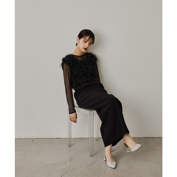 niana ニアナ フリンジグリッターベストセットドレス[品番