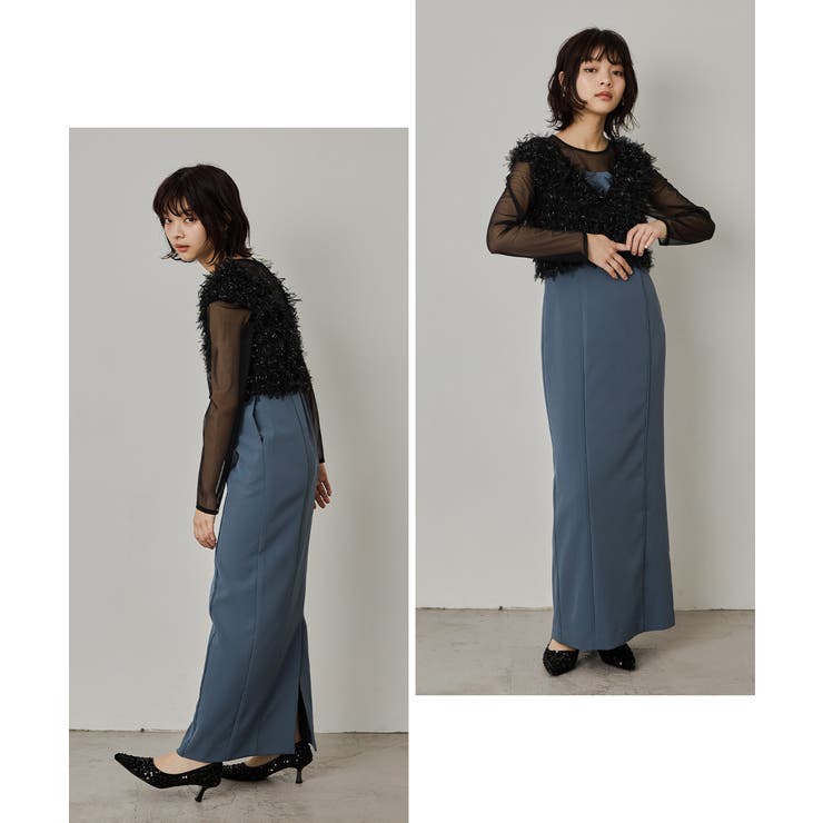 niana ニアナ フリンジグリッターベストセットドレス[品番