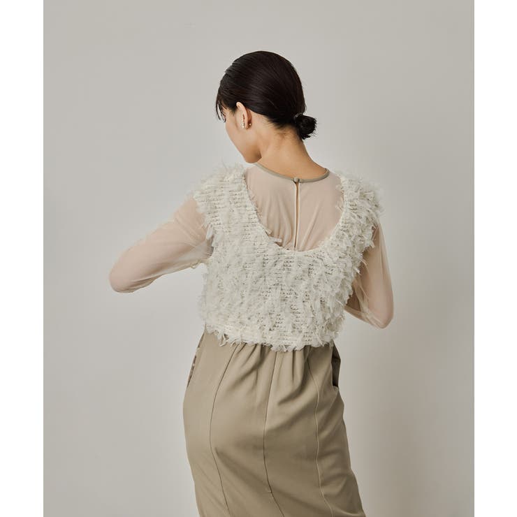 niana フリンジグリッターベストセットドレス niana（ニアナ） ドレス フリンジグリッターベストセットドレス 秋冬