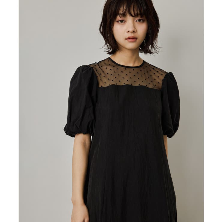 niana ニアナ デコレートドットAラインドレス | Fashion Letter | 詳細画像4 