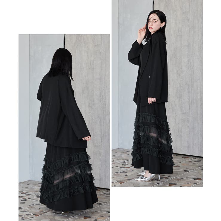 niana ニアナ トランスペアレントヘムセットアップドレス[品番