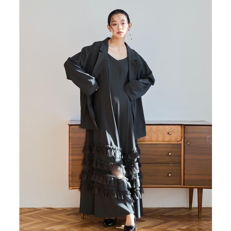 niana ニアナ トランスペアレントヘムセットアップドレス[品番