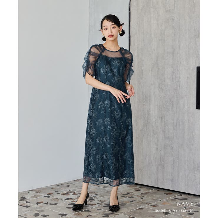 niana ニアナ 刺繍レースギャザースリーブドレス[品番：FT000010129]｜Fashion  Letter（ファッションレター）のレディースファッション通販｜SHOPLIST（ショップリスト）