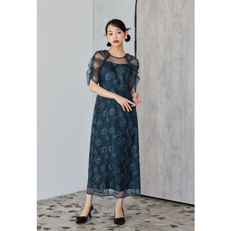 niana ニアナ 刺繍レースギャザースリーブドレス[品番：FT000010129]｜Fashion  Letter（ファッションレター）のレディースファッション通販｜SHOPLIST（ショップリスト）